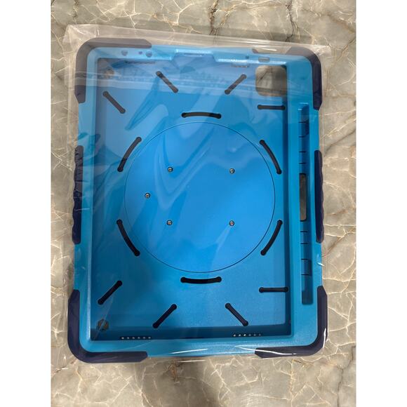 iPad Pro 11 Case with Pencil Holder/360° Rotating Handle Stand, Navy & Blue - Picture 5 of 5